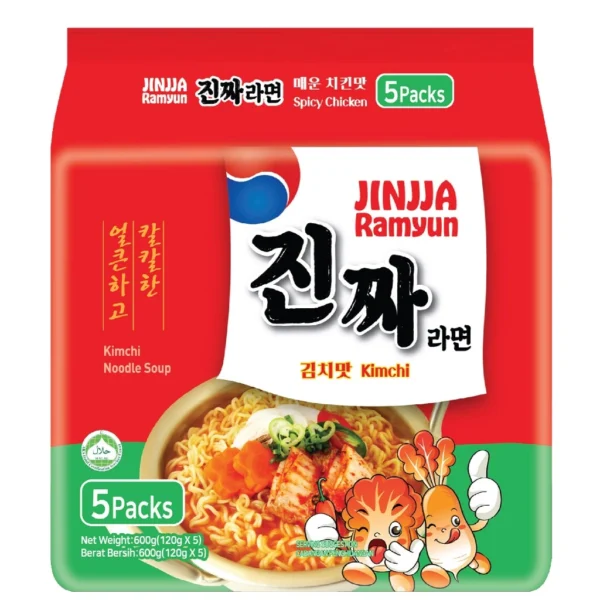 JINJJA Ramen Ramyun Noodle 5 Packs X 120g