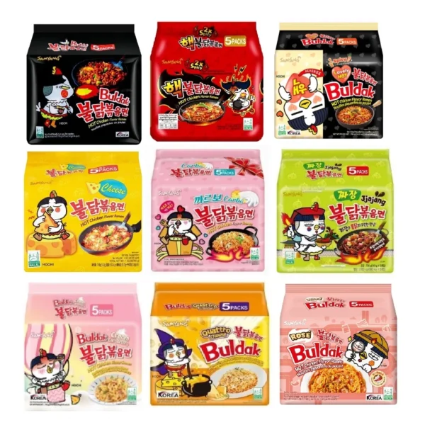 Samyang  Chicken Ramen   Assorted  5 Packs X 130g 140g