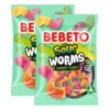 Bebeto Sour Worms Gummies  2 Bag
