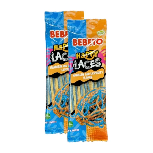 Bebeto Laces Raspberry   Mandarin 2 Bags